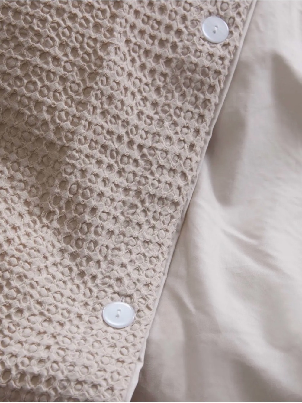 Quince Luxe Honeycomb Duvet Cover King / Cal King in Sand